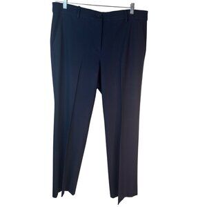 Talbots Womens Windsor Size 14 Pants Dark Navy Polyester Blend